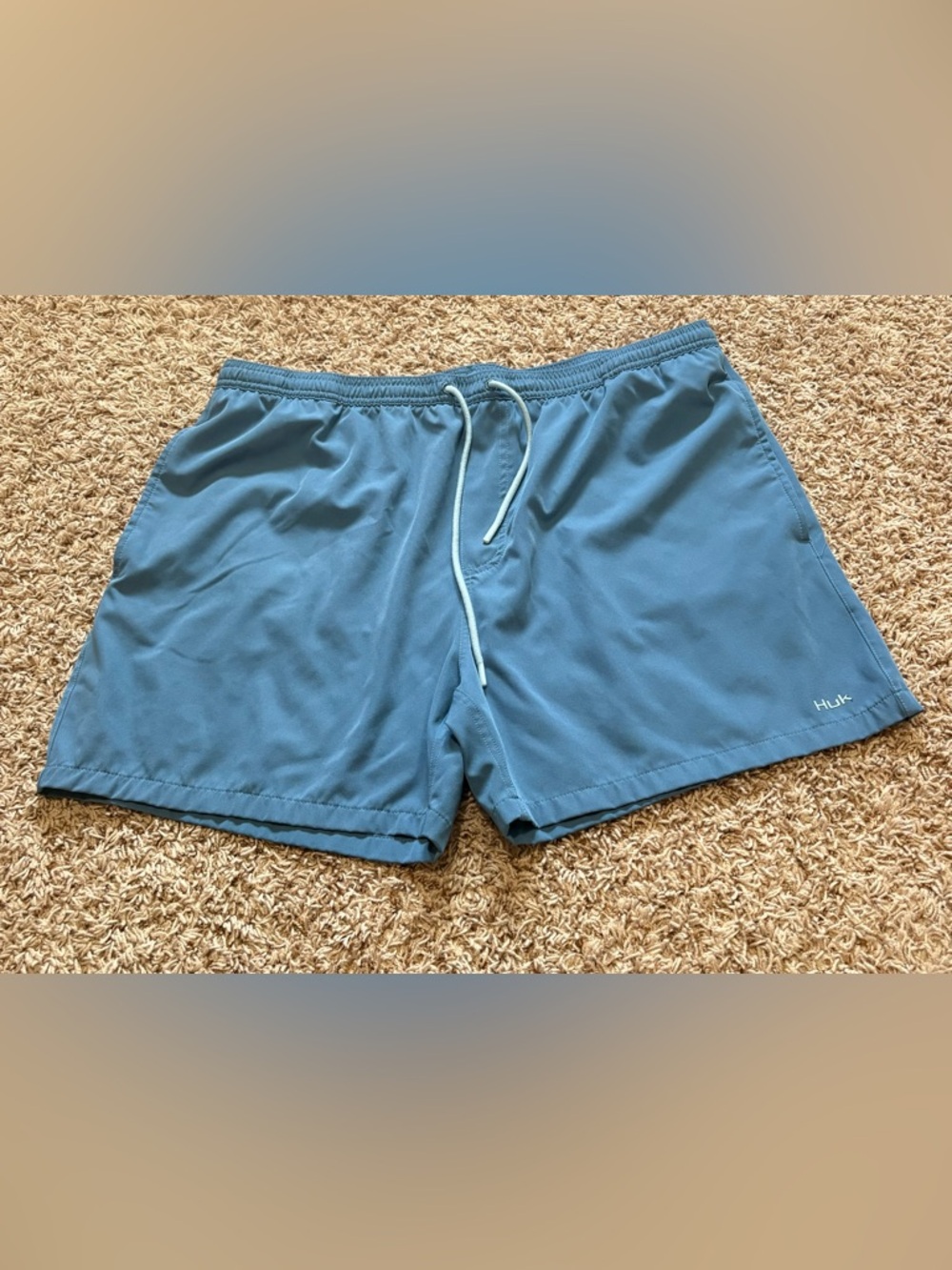 Huk Pursuit Volley Swim Shorts Men’s Size XXL Blue Drawstring
